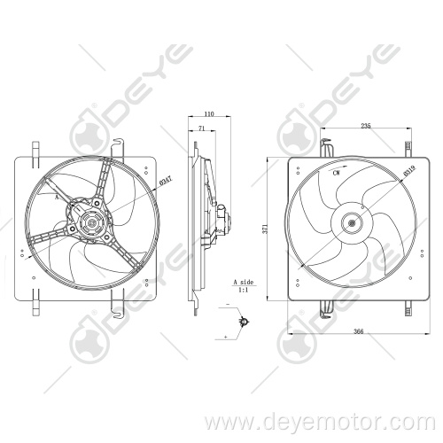 Car radiator cooling fan 1088845 1025529 1036754 97KB8C607CA